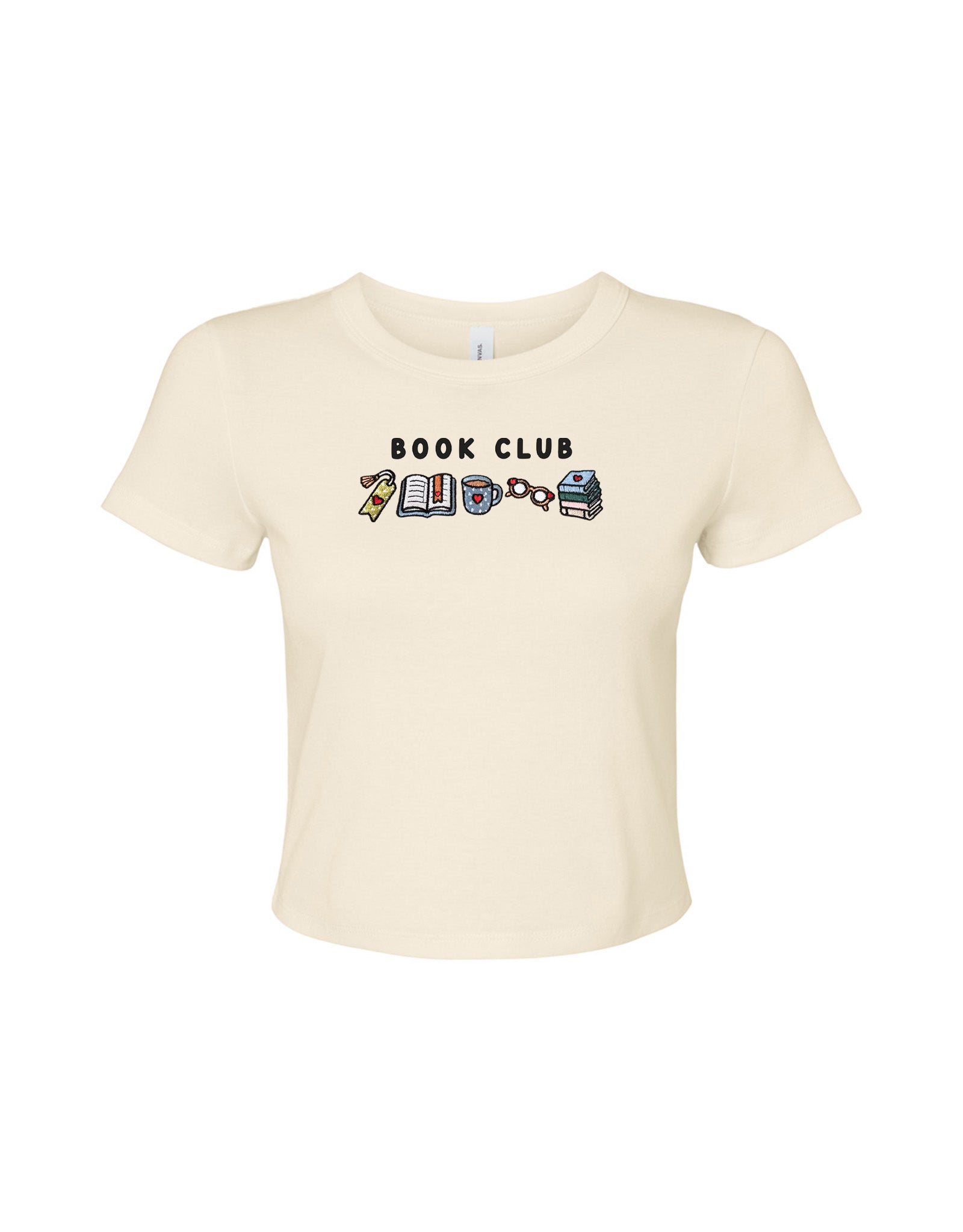 FREE BOOK: Book Club Embroidered Micro Rib Baby Tee