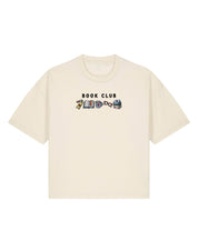 FREE BOOK: Book Club Embroidered Boxy Organic Cotton Tee