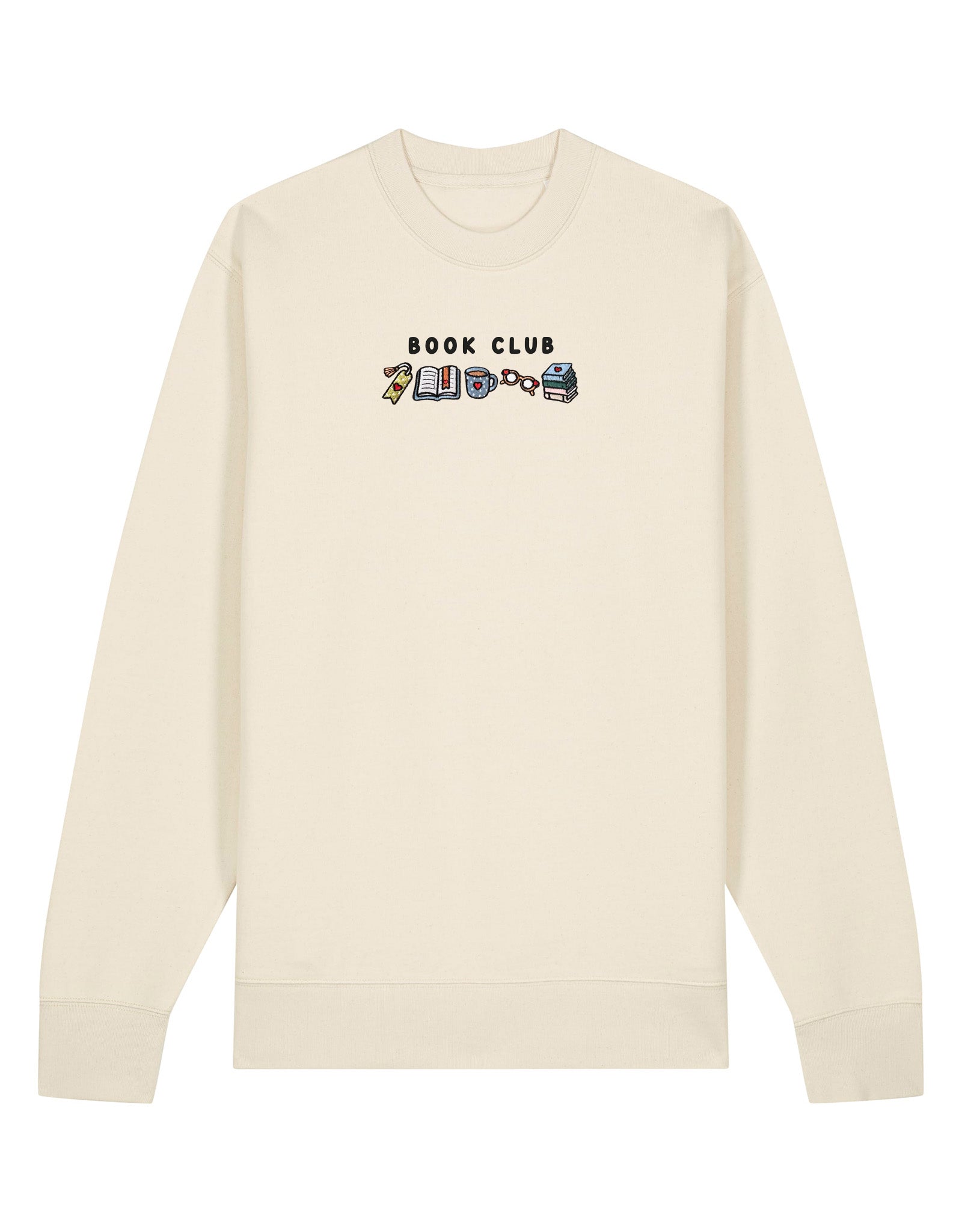 FREE BOOK: Book Club Embroidered Organic Cotton Sweatshirt