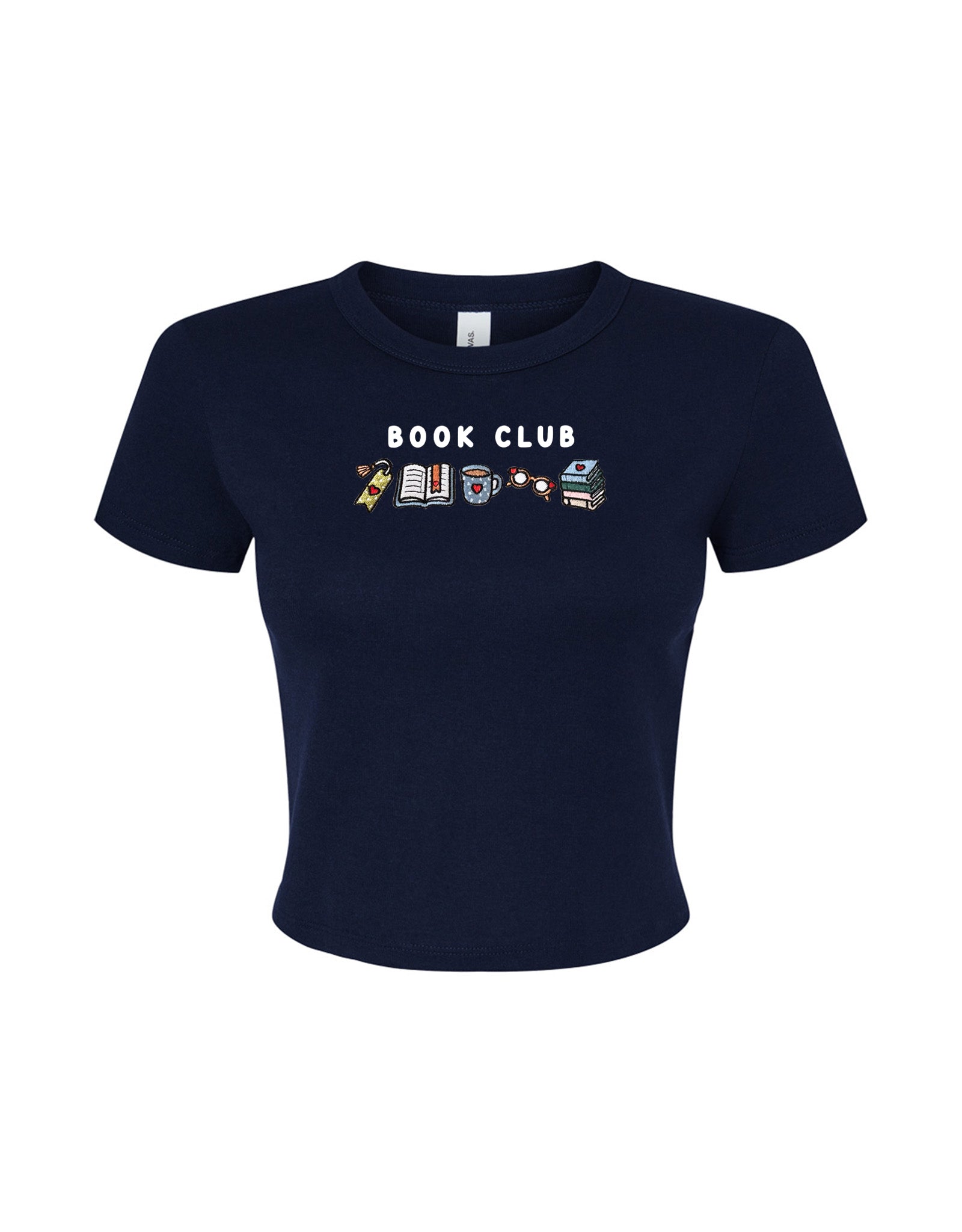 FREE BOOK: Book Club Embroidered Micro Rib Baby Tee
