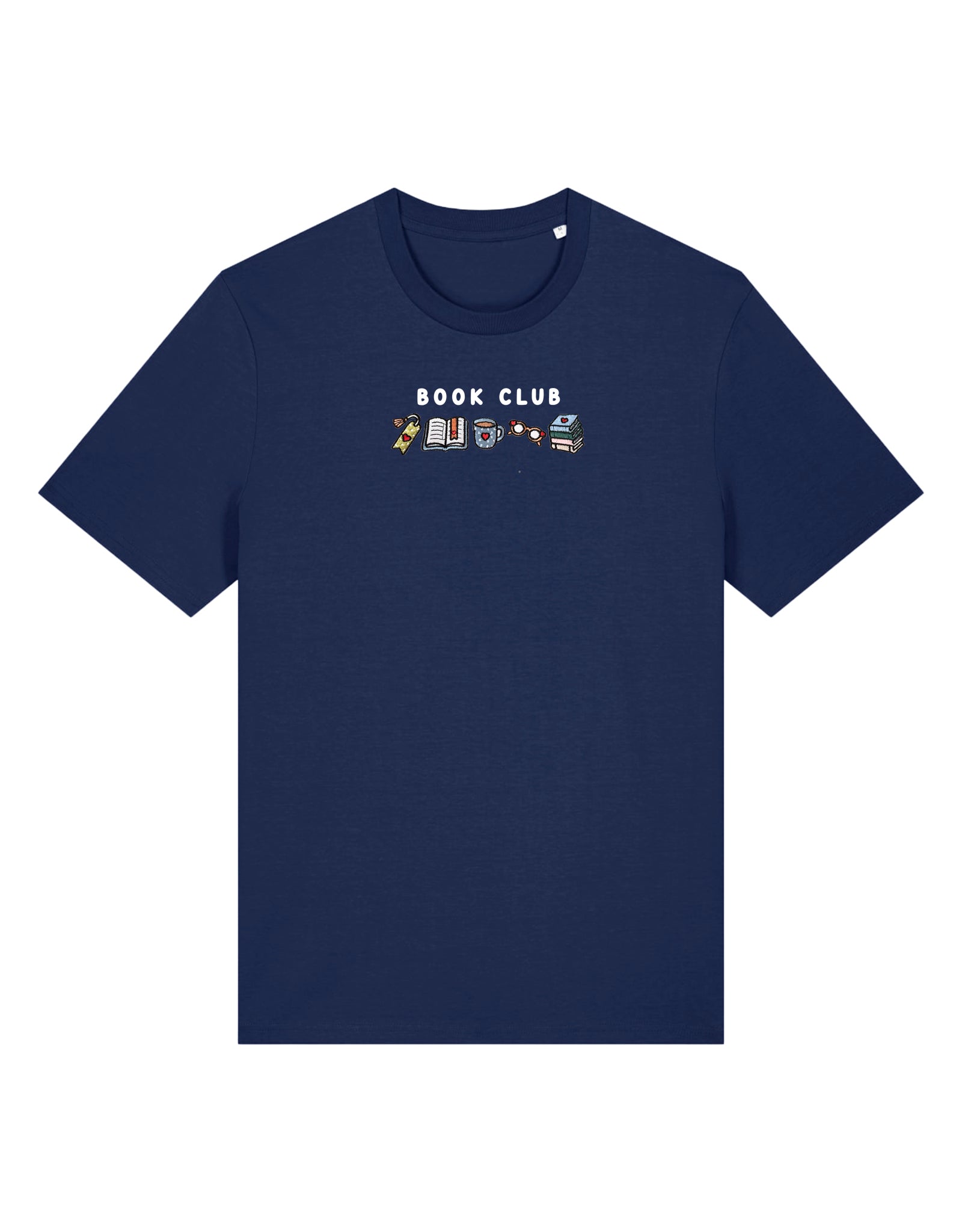 FREE BOOK: Book Club Embroidered Organic Cotton T-Shirt