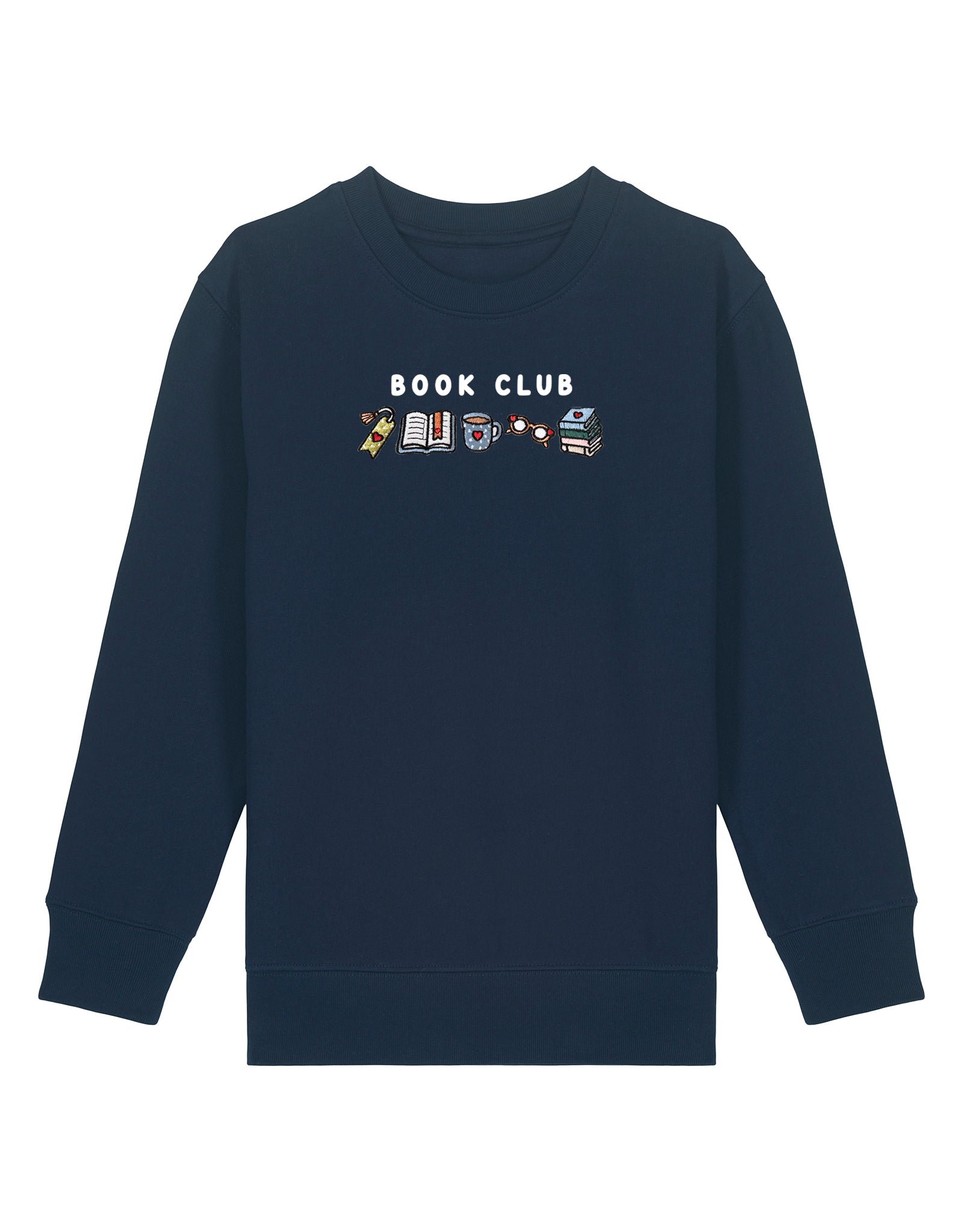FREE BOOK: Book Club Embroidered Organic Cotton Childrens Sweatshirt