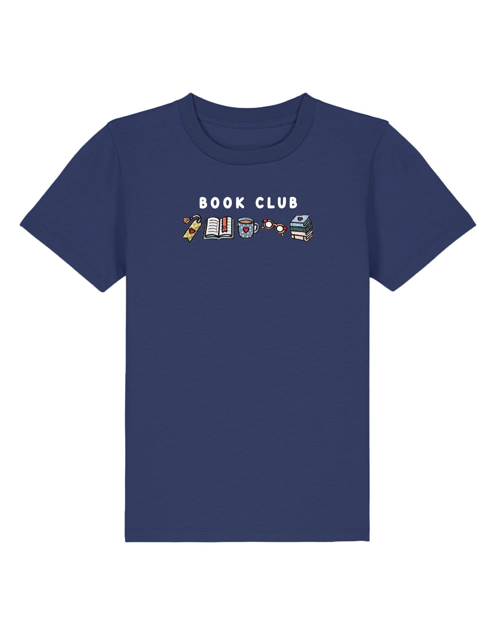 FREE BOOK: Book Club Embroidered Organic Cotton Childrens T-Shirt