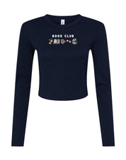 FREE BOOK: Book Club Embroidered Micro Rib Long Sleeved Tee