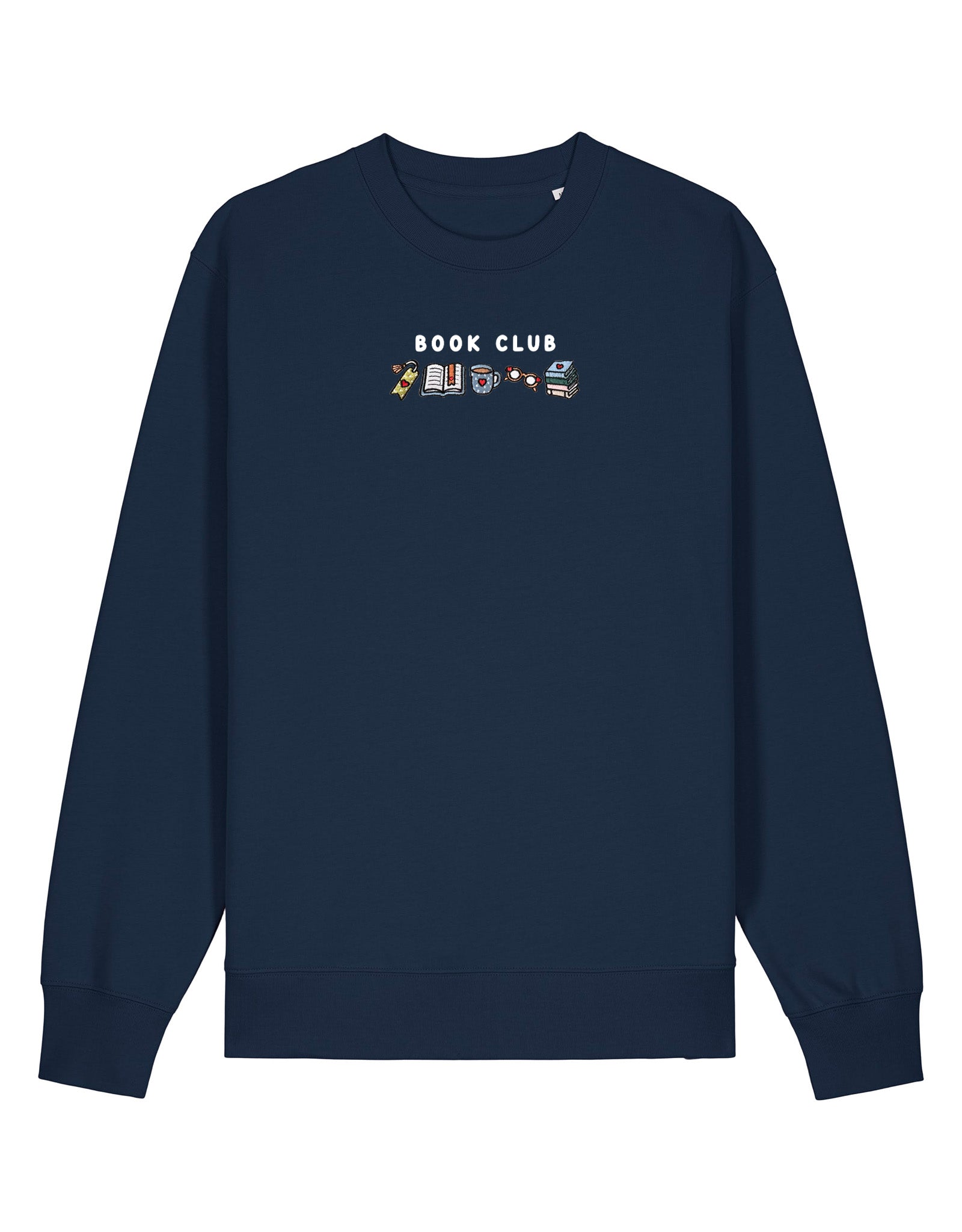 FREE BOOK: Book Club Embroidered Organic Cotton Sweatshirt