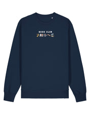 FREE BOOK: Book Club Embroidered Organic Cotton Sweatshirt