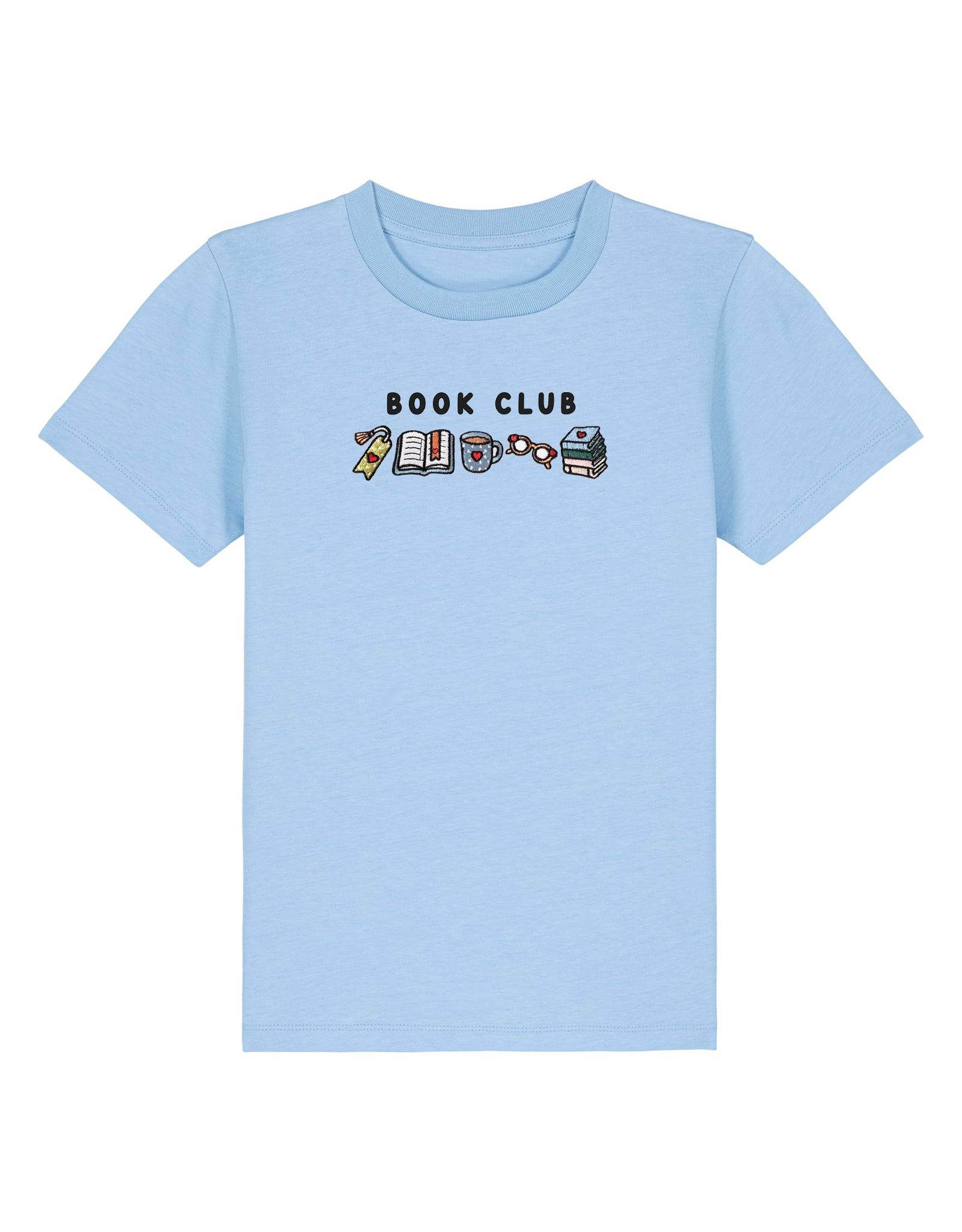 FREE BOOK: Book Club Embroidered Organic Cotton Childrens T-Shirt