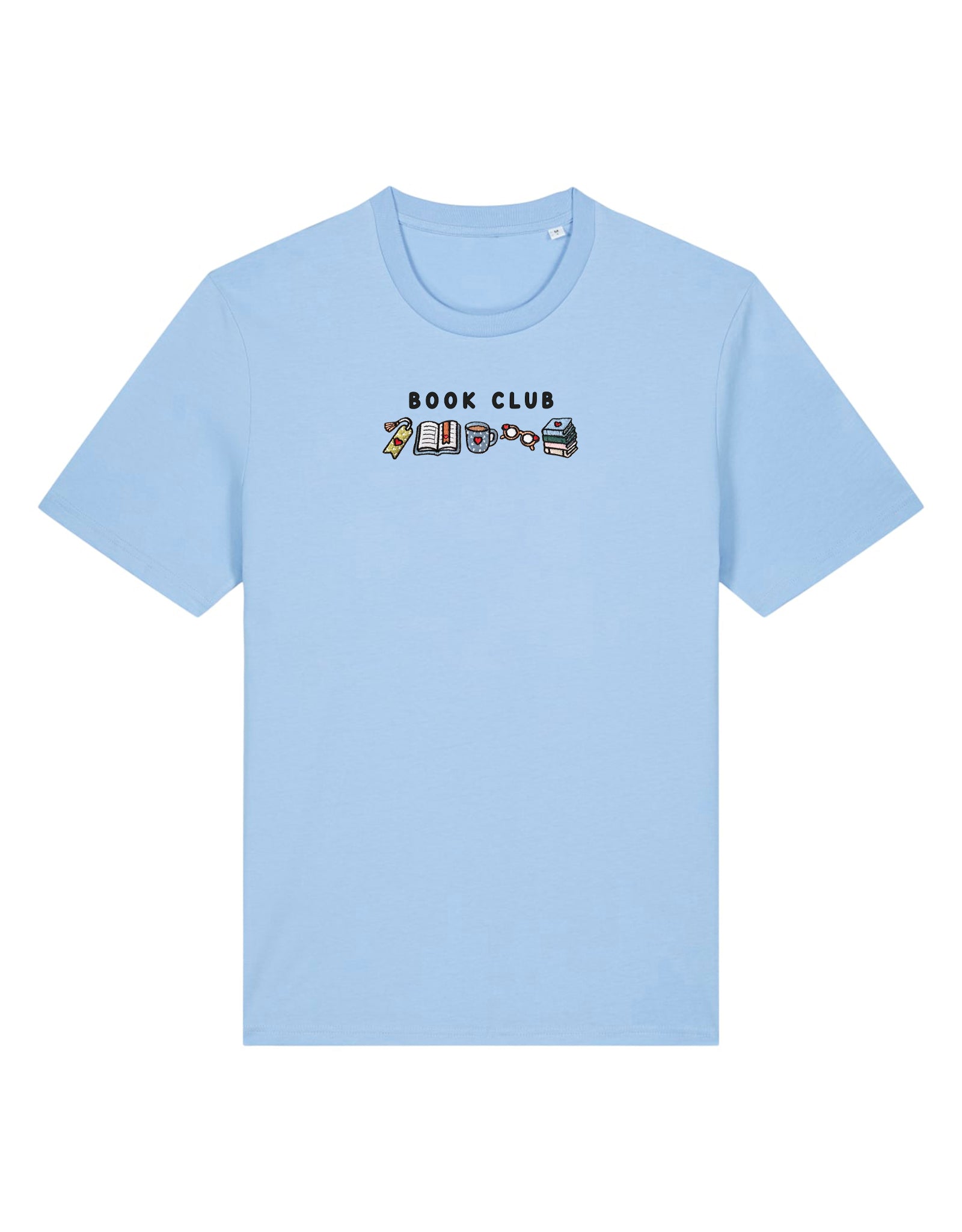 FREE BOOK: Book Club Embroidered Organic Cotton T-Shirt