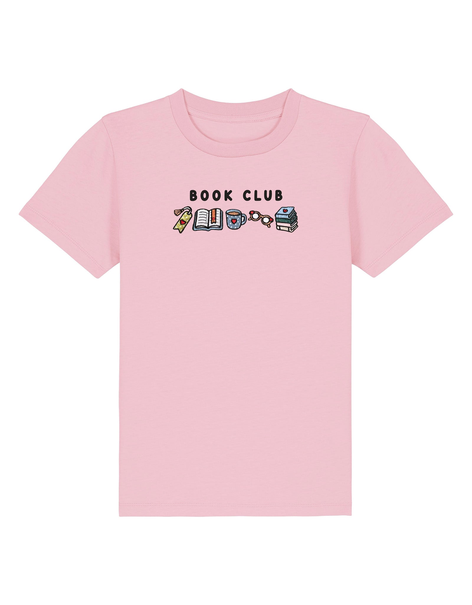 FREE BOOK: Book Club Embroidered Organic Cotton Childrens T-Shirt