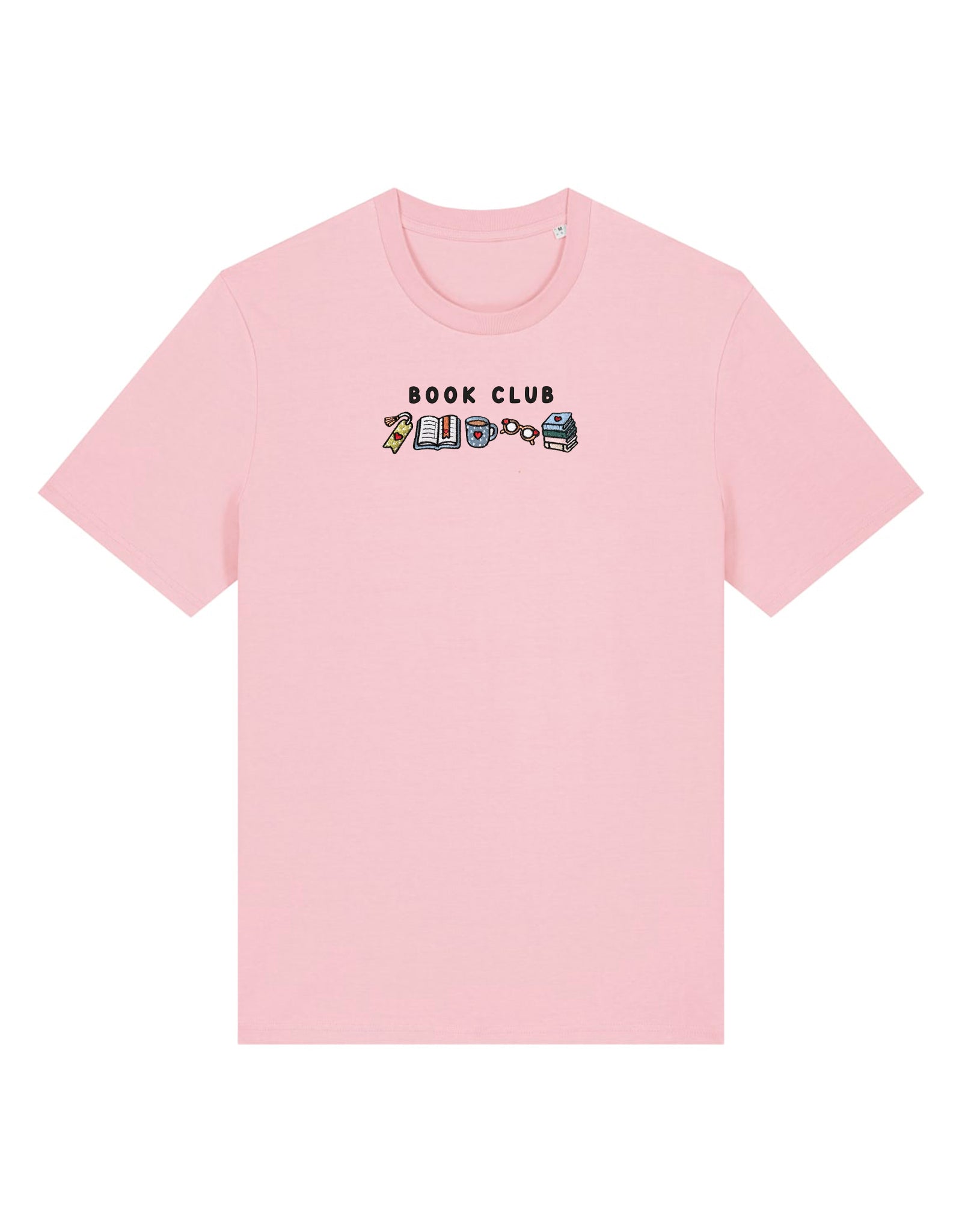 FREE BOOK: Book Club Embroidered Organic Cotton T-Shirt