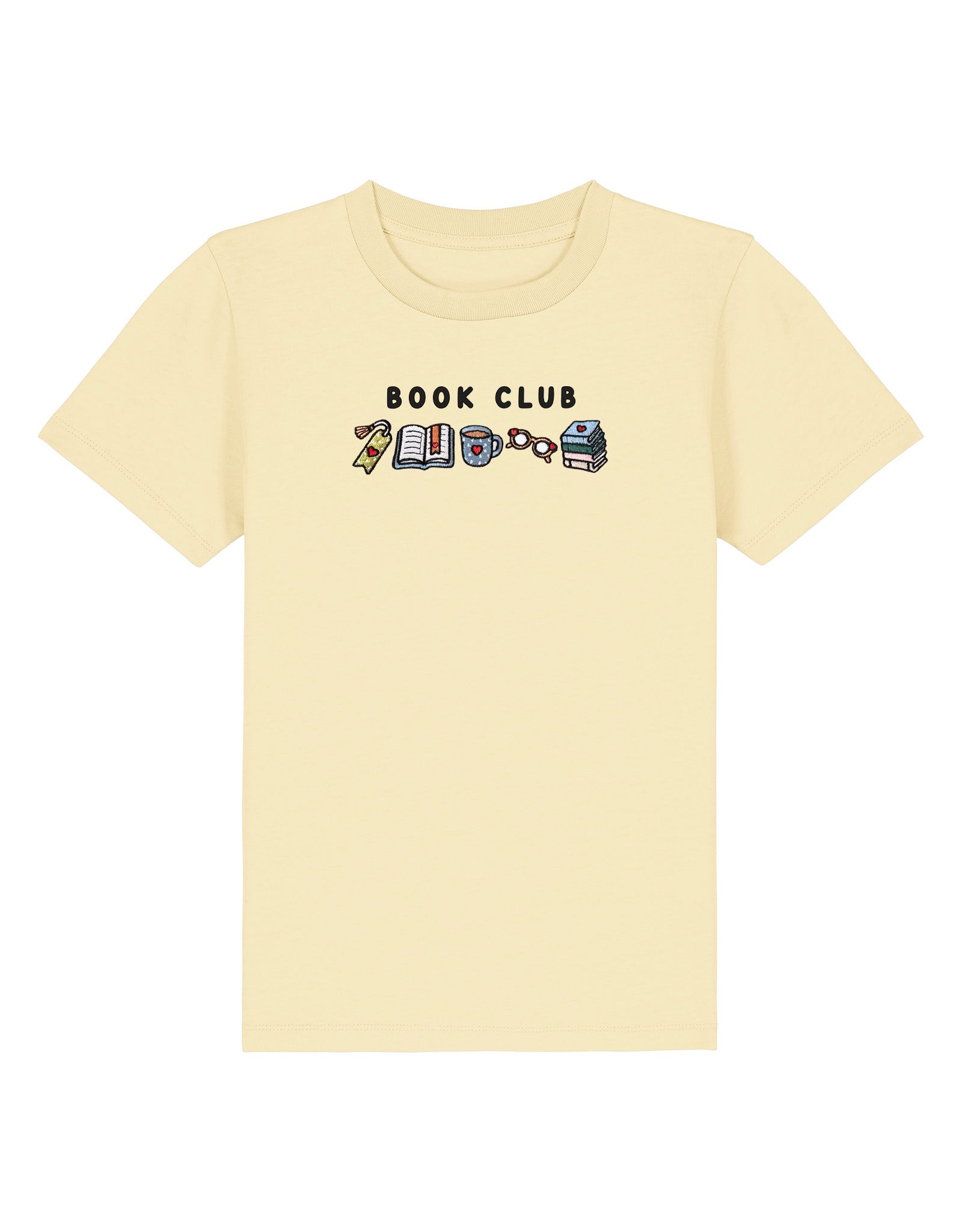 FREE BOOK: Book Club Embroidered Organic Cotton Childrens T-Shirt