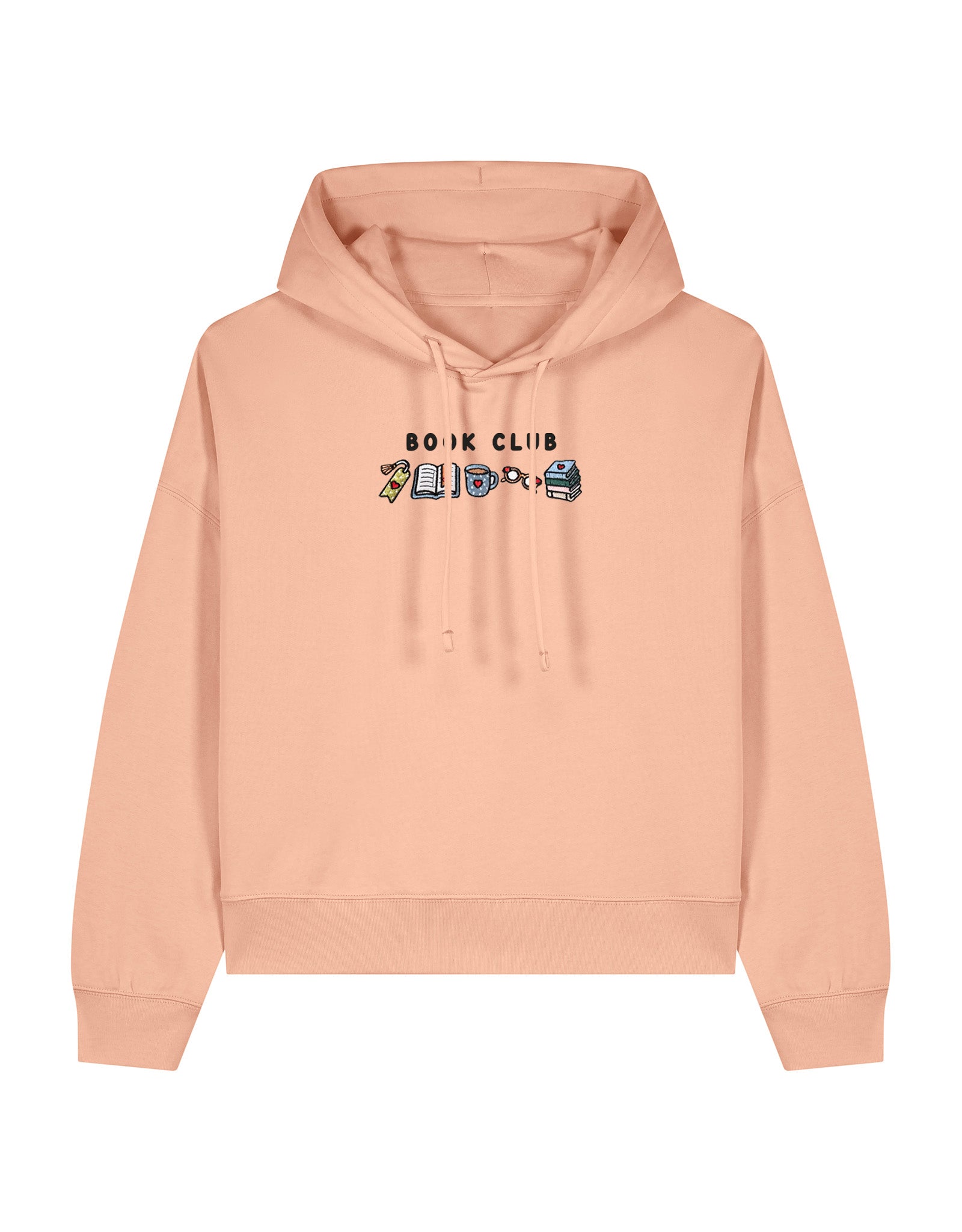 FREE BOOK: Book Club Embroidered Boxy Organic Cotton Hoodie