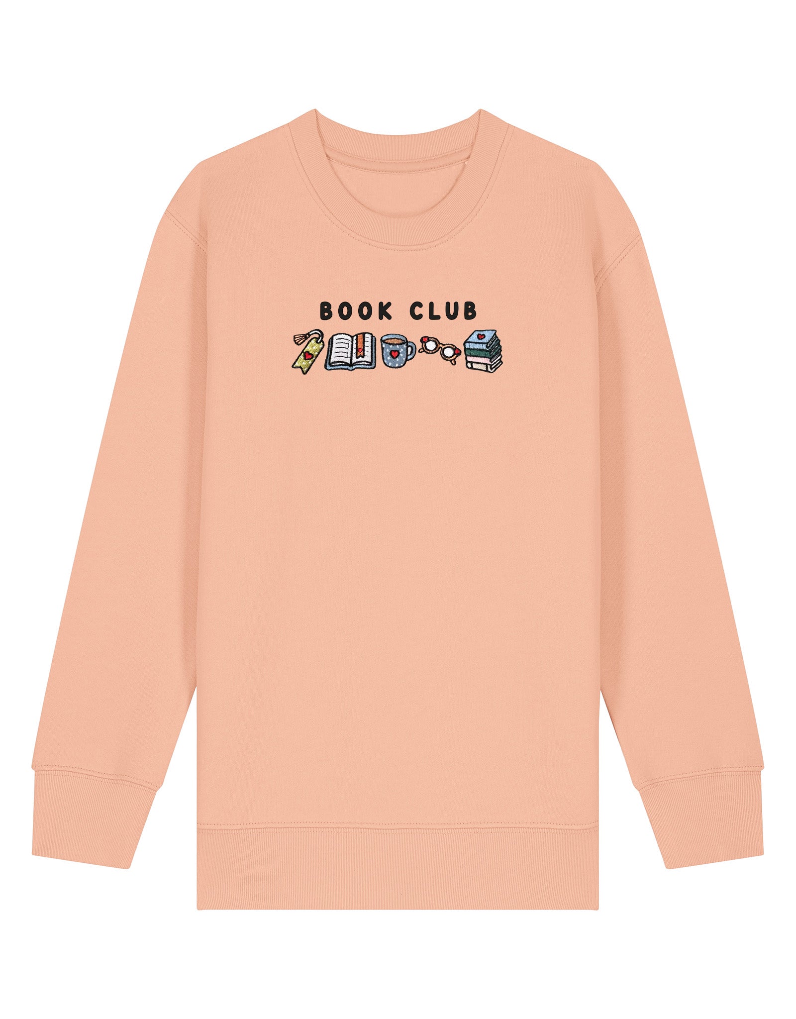 FREE BOOK: Book Club Embroidered Organic Cotton Childrens Sweatshirt