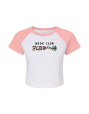 FREE BOOK: Book Club Embroidered Micro Rib Raglan Baby Tee