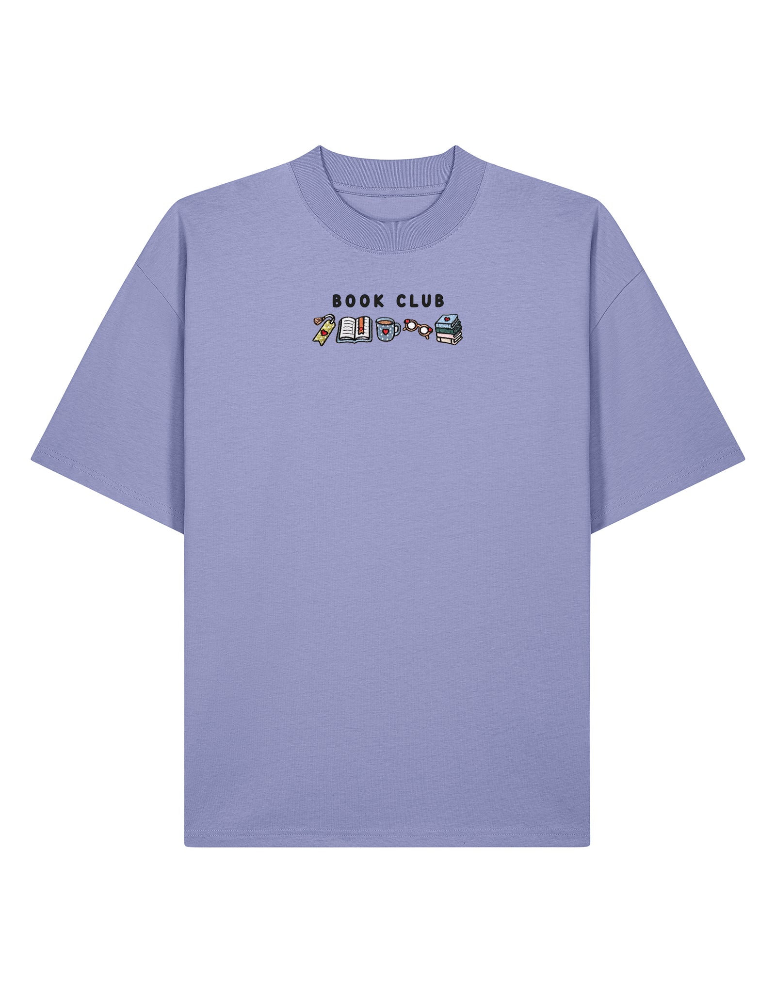 FREE BOOK: Book Club Embroidered Oversized Organic Cotton Tee