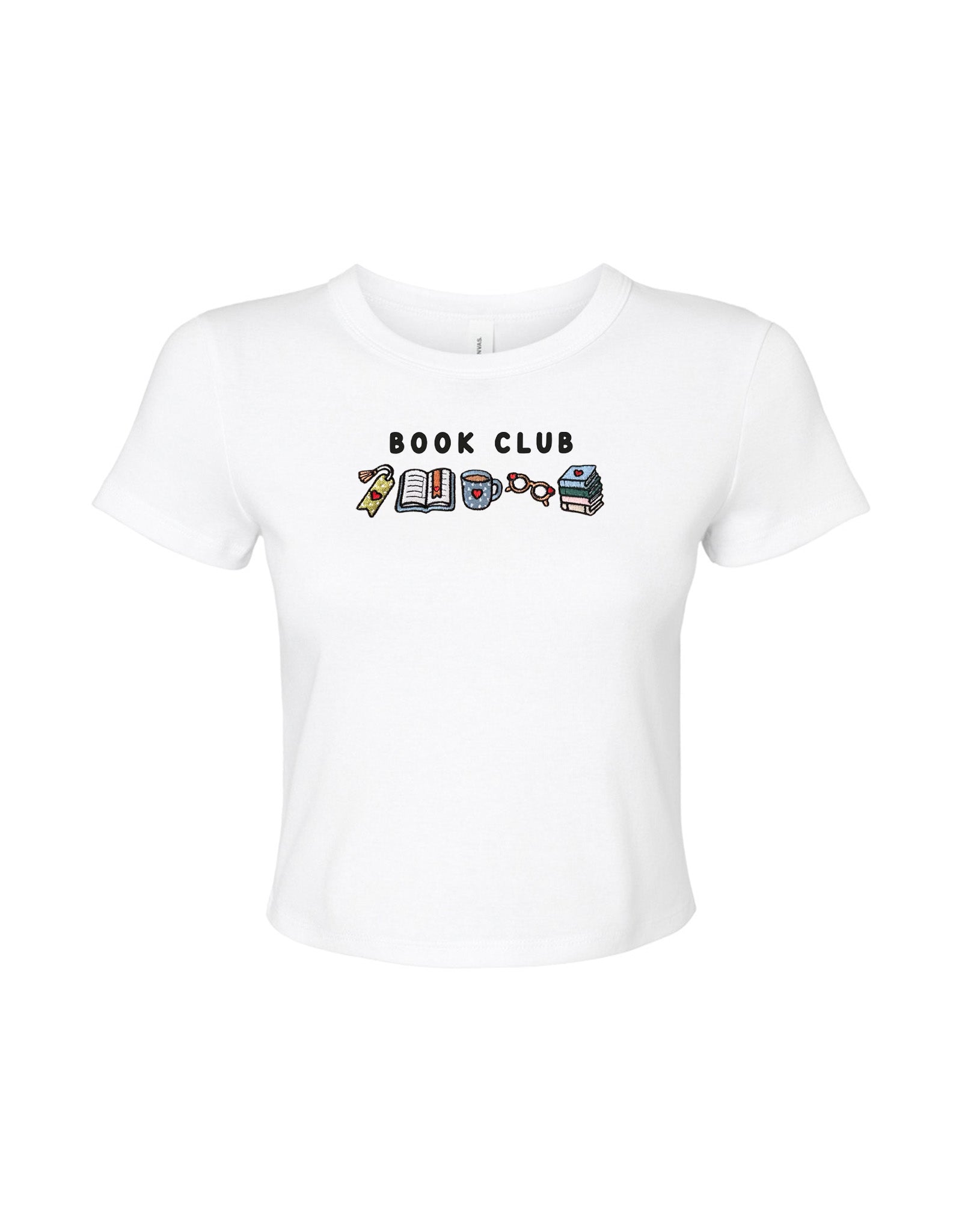 FREE BOOK: Book Club Embroidered Micro Rib Baby Tee