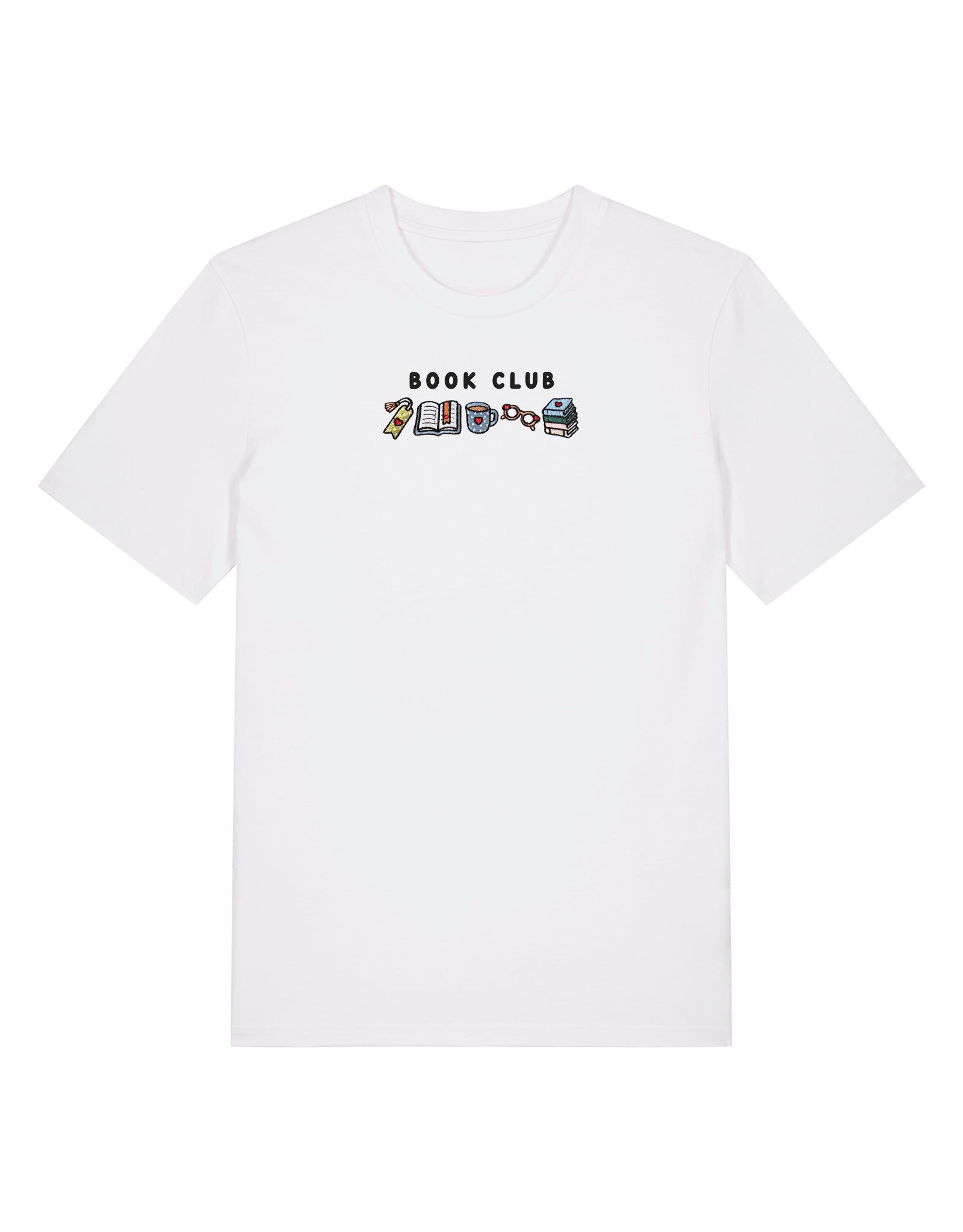 FREE BOOK: Book Club Embroidered Organic Cotton T-Shirt