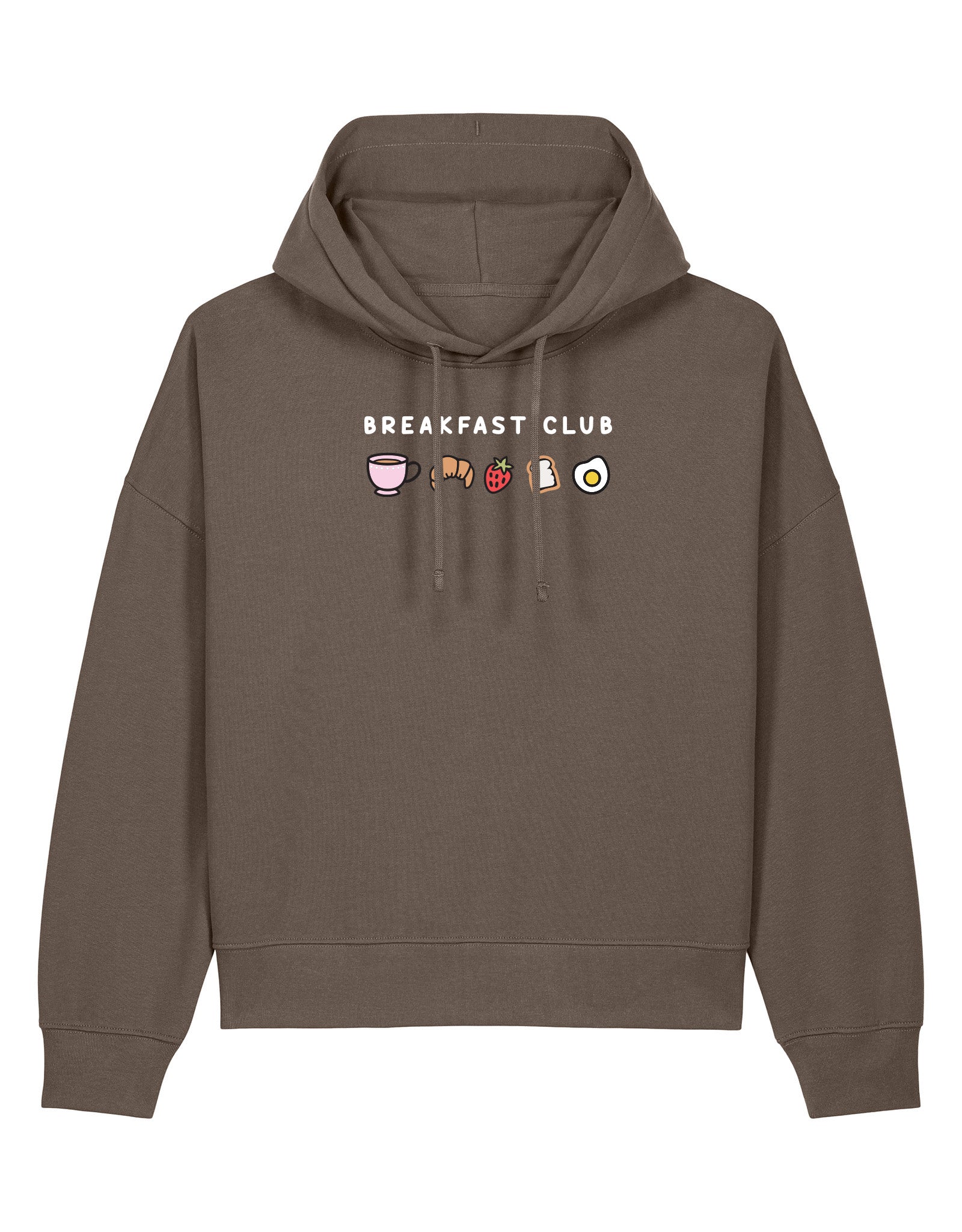 Breakfast Club Embroidered Boxy Organic Cotton Hoodie