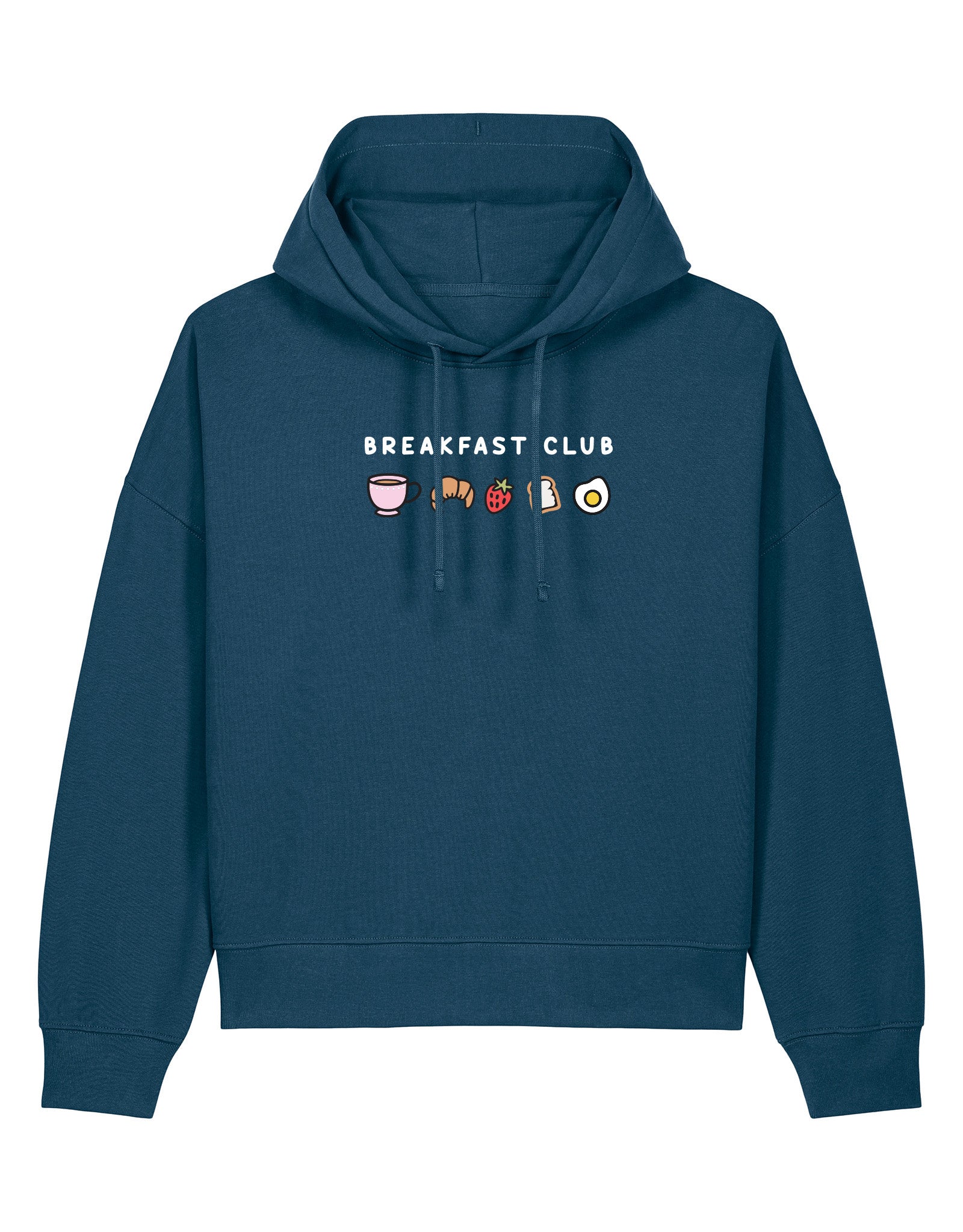 Breakfast Club Embroidered Boxy Organic Cotton Hoodie