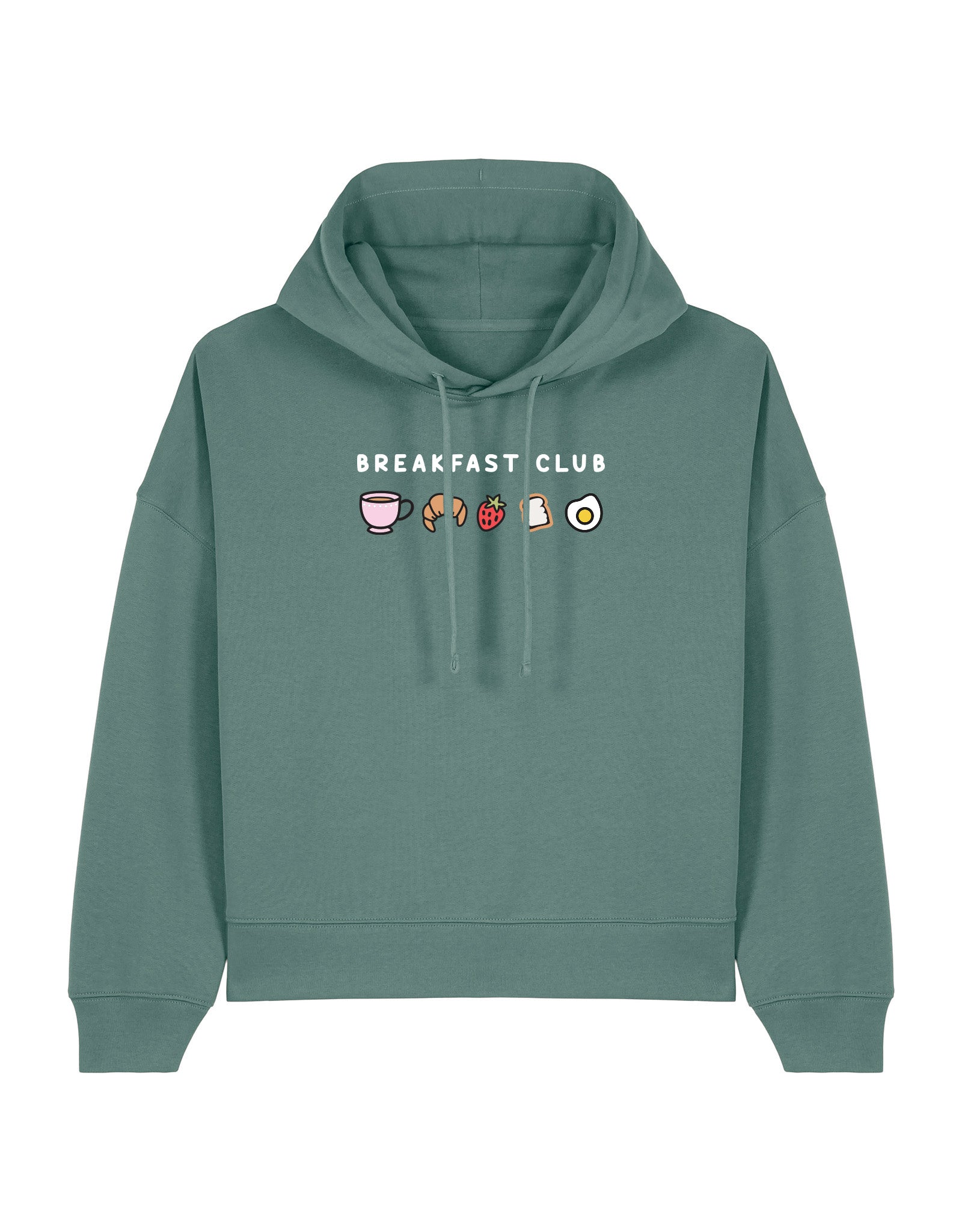 Breakfast Club Embroidered Boxy Organic Cotton Hoodie