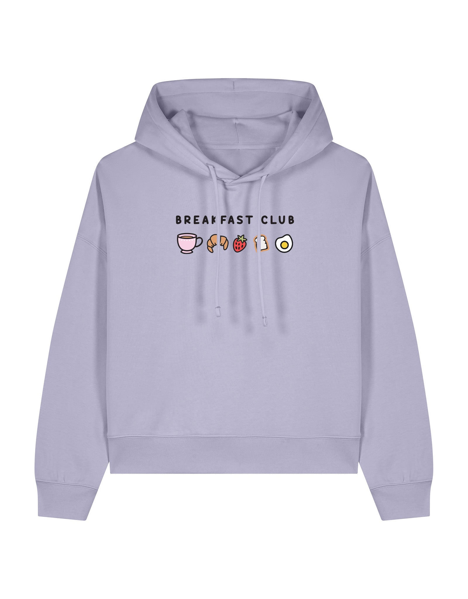Breakfast Club Embroidered Boxy Organic Cotton Hoodie