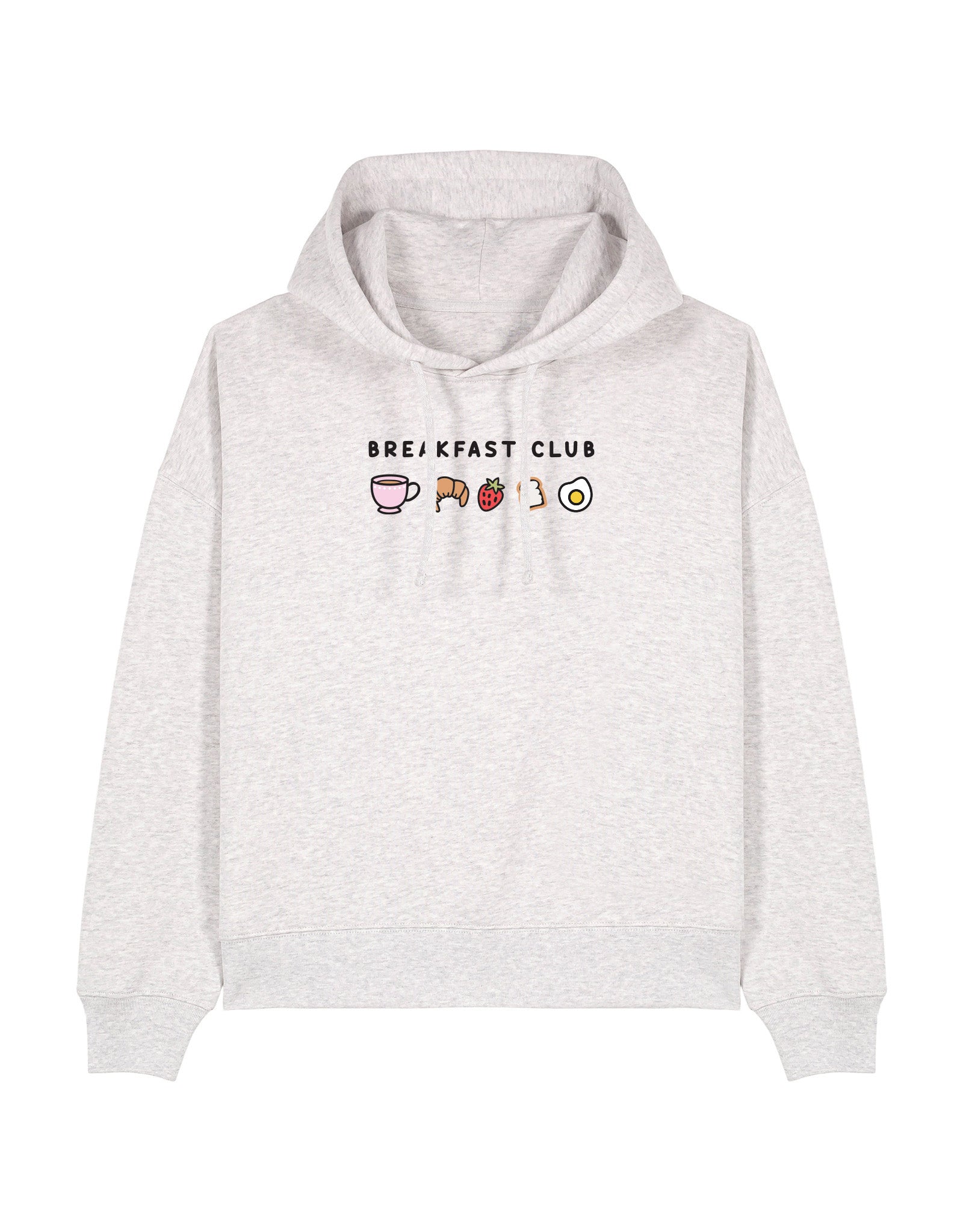 Breakfast Club Embroidered Boxy Organic Cotton Hoodie