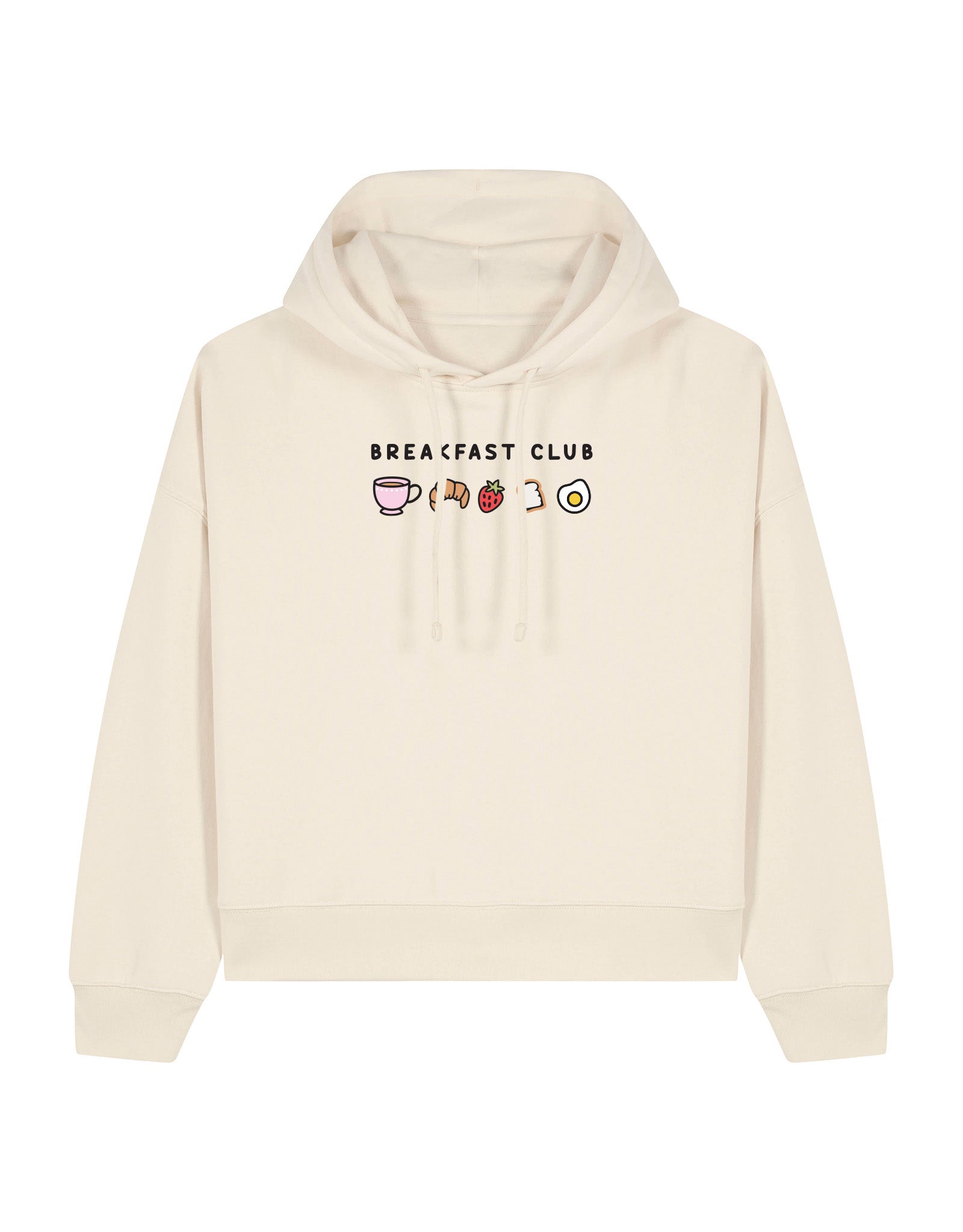 Breakfast Club Embroidered Boxy Organic Cotton Hoodie