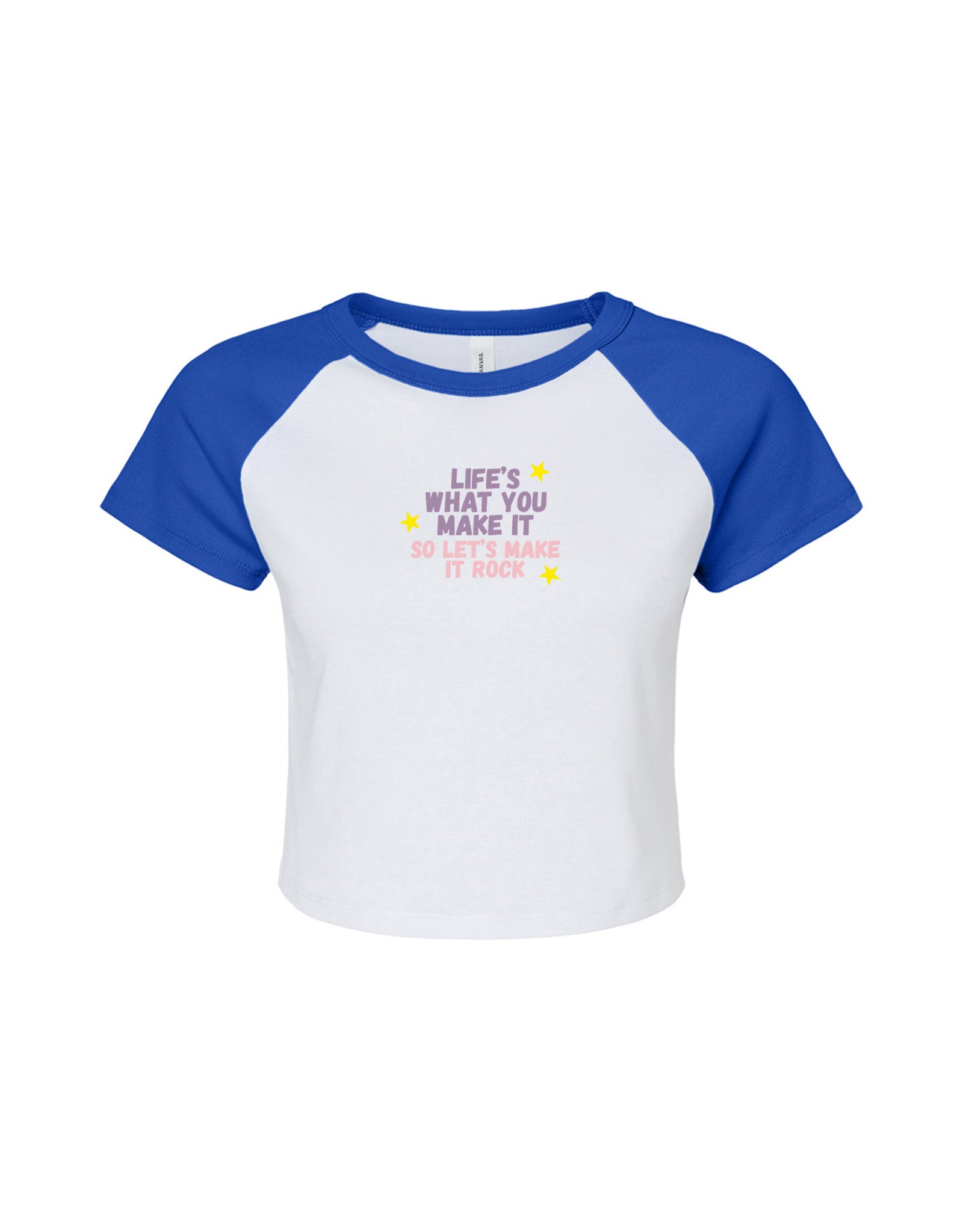 Hannah Lyrics Embroidered Micro Rib Raglan Baby Tee