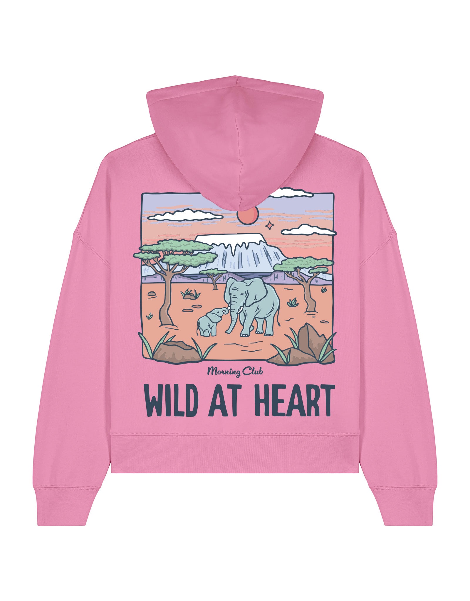 Wild At Heart Printed Boxy Organic Cotton Hoodie