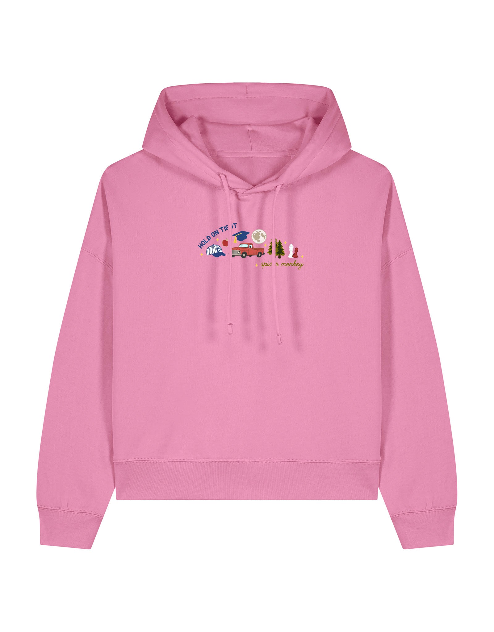 Forks Embroidered Boxy Organic Cotton Hoodie