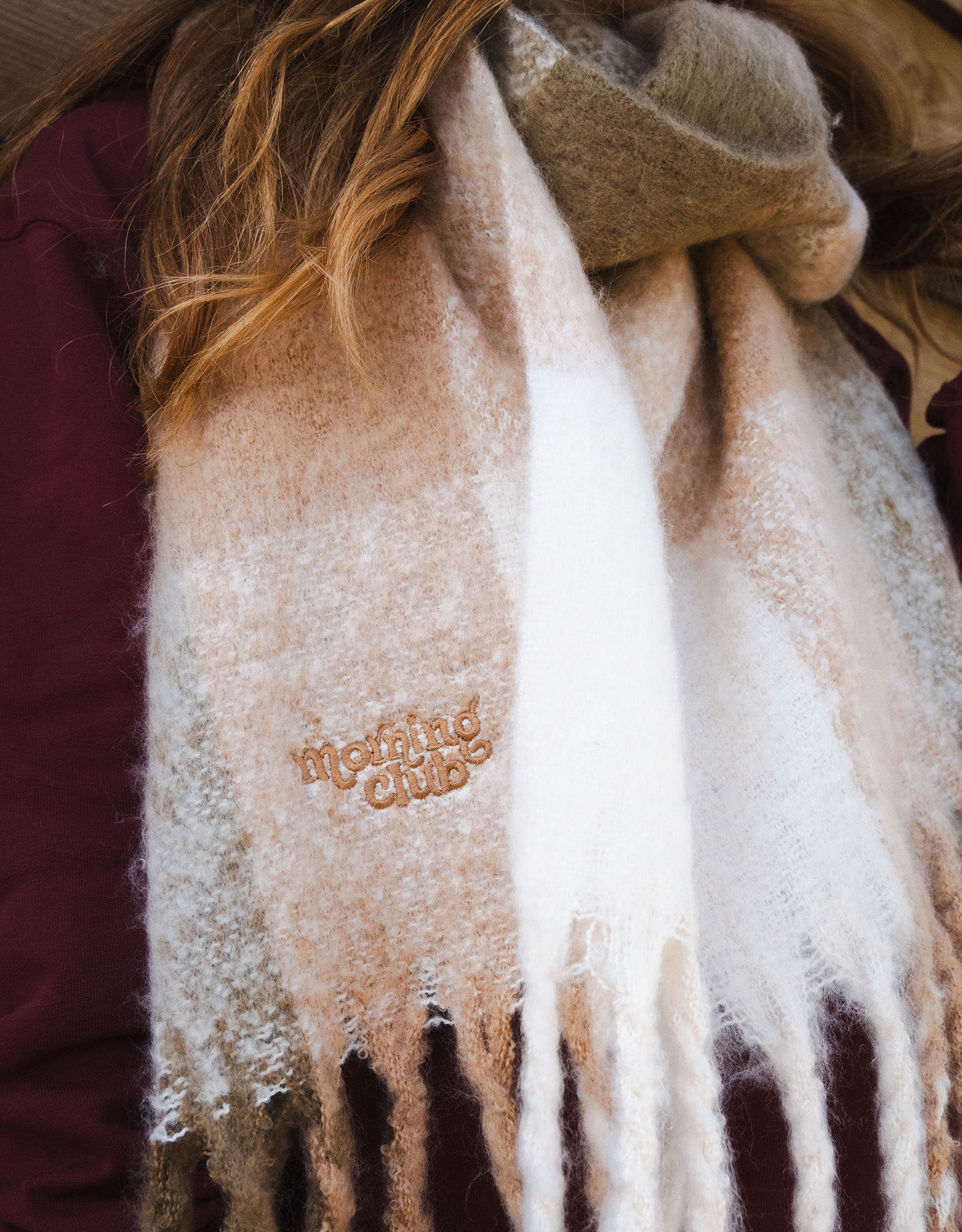 Essential Embroidered Recycled Polyester Scarf