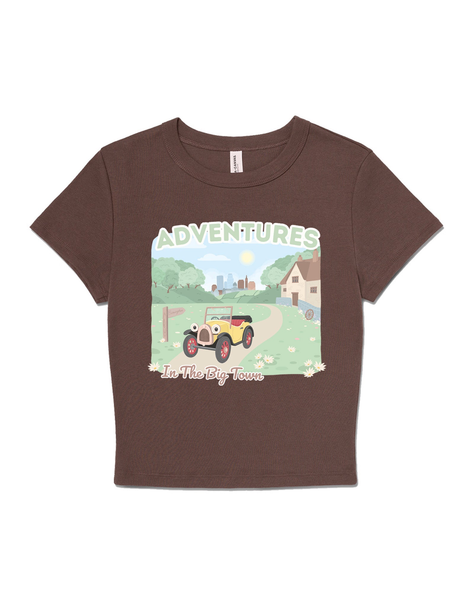 Brum Printed Micro Rib Baby Tee