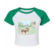 Brum Printed Micro Rib Raglan Baby Tee