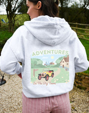 Brum Printed Boxy Organic Cotton Zip Hoodie