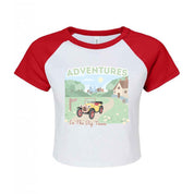 Brum Printed Micro Rib Raglan Baby Tee
