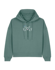 Cat Club Embroidered Boxy Organic Cotton Hoodie