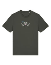 Cat Club Embroidered Organic Cotton T-Shirt