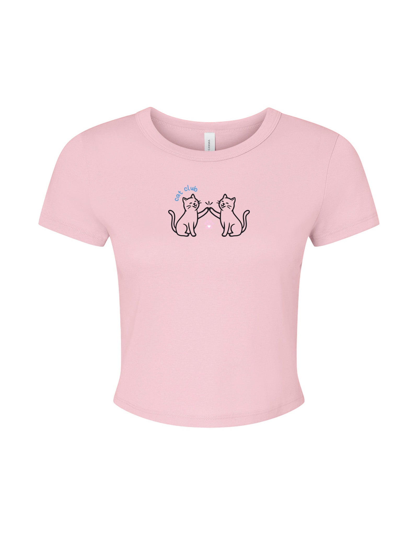 Cat Club Embroidered Micro Rib Baby Tee