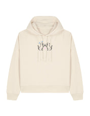 Cat Club Embroidered Boxy Organic Cotton Hoodie