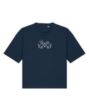 Cat Club Embroidered Boxy Organic Cotton Tee