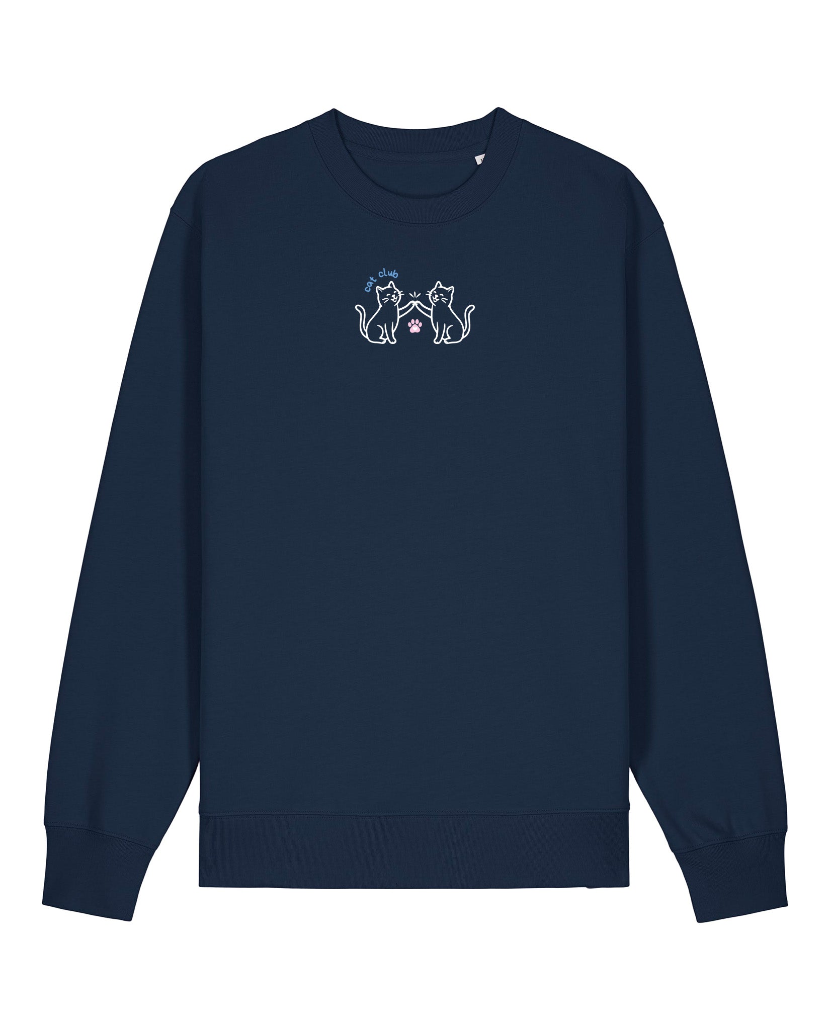 Cat Club Embroidered Organic Cotton Sweatshirt