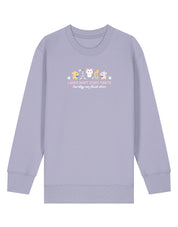 Cats Embroidered Organic Cotton Childrens Sweatshirt