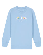 Cats Embroidered Organic Cotton Childrens Sweatshirt