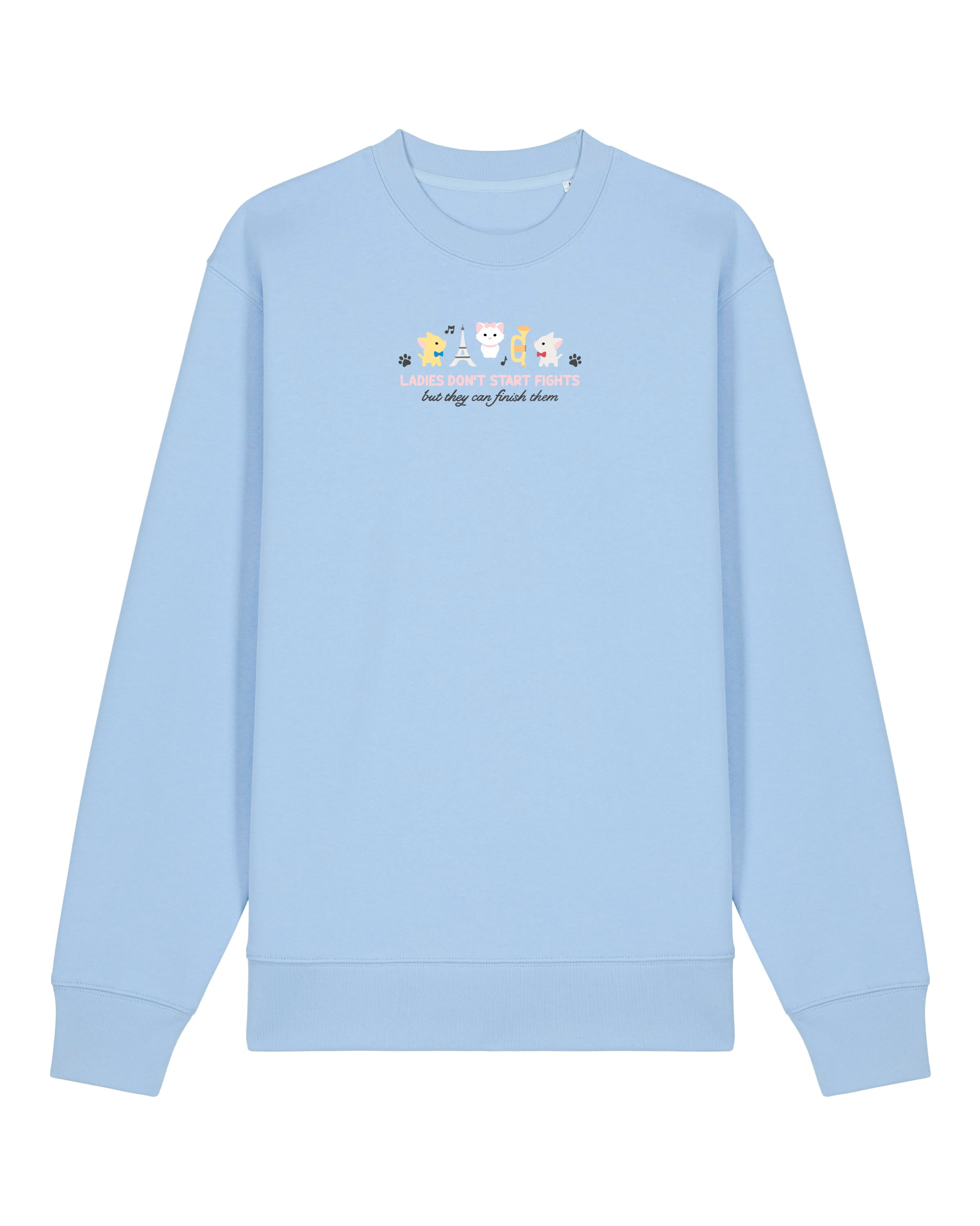 Cats Embroidered Organic Cotton Sweatshirt