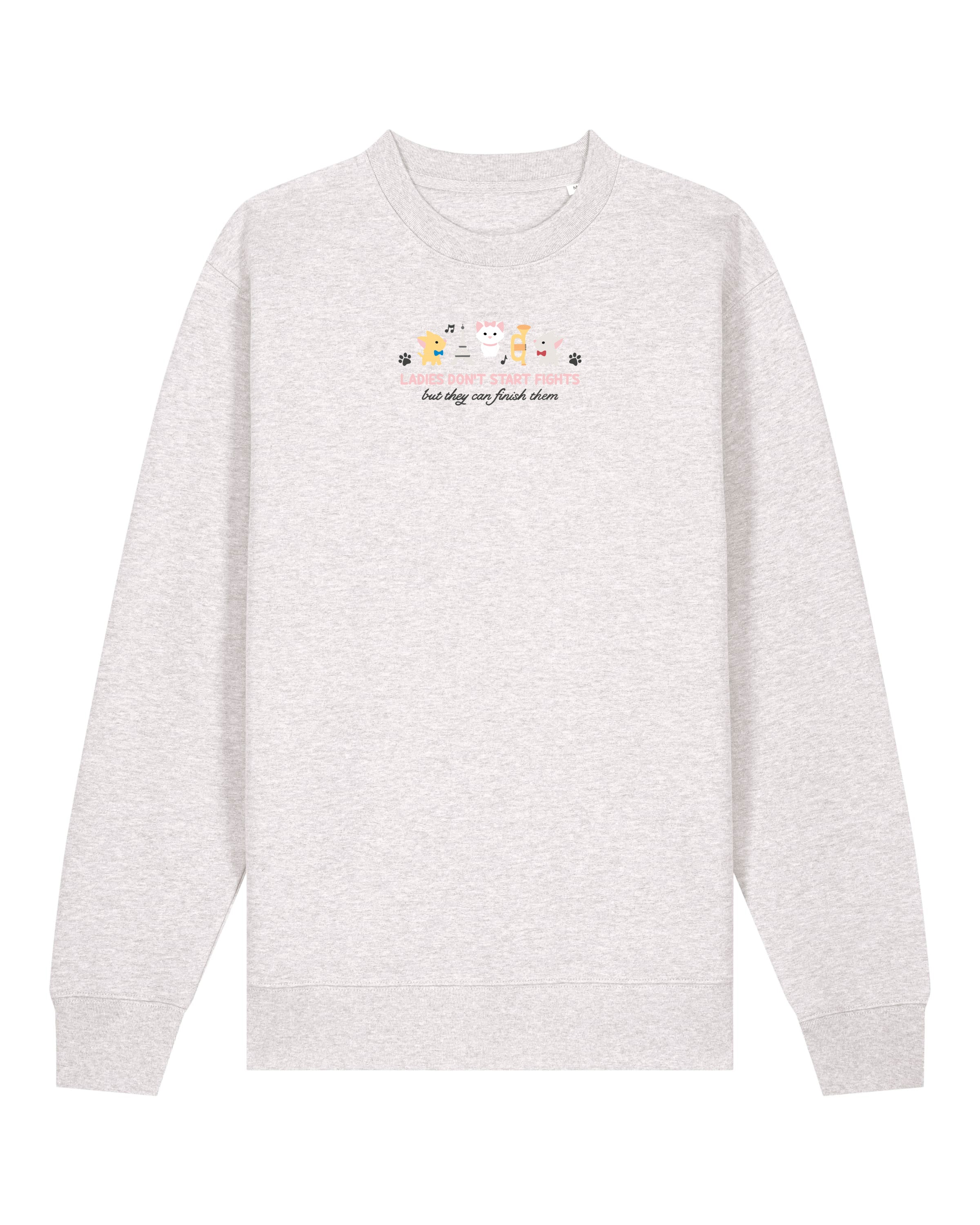 Cats Embroidered Organic Cotton Sweatshirt