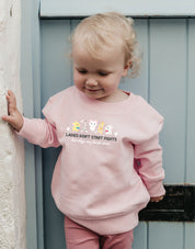 Cats Embroidered Organic Cotton Childrens Sweatshirt