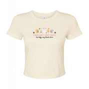 Cats Embroidered Micro Rib Baby Tee