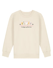Cats Embroidered Organic Cotton Childrens Sweatshirt