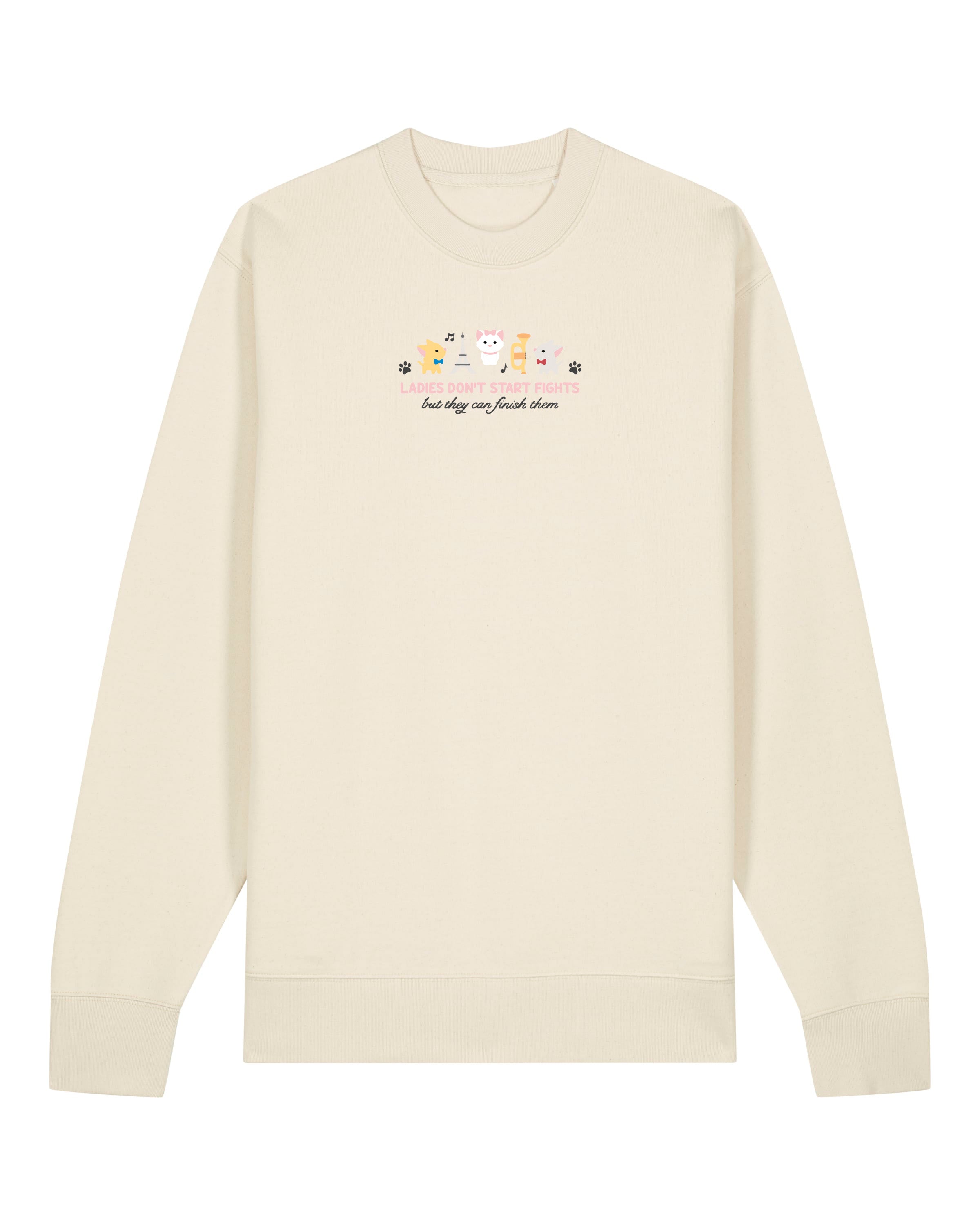 Cats Embroidered Organic Cotton Sweatshirt