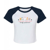 Cats Embroidered Micro Rib Baby Tee